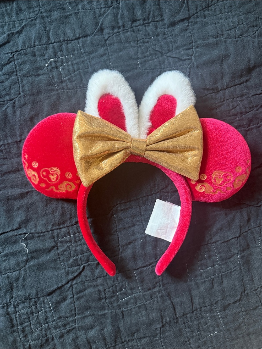 Disney Year of The Rabbit Ear Headband with White Bunny Ears